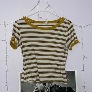 Cropped Striped Tee